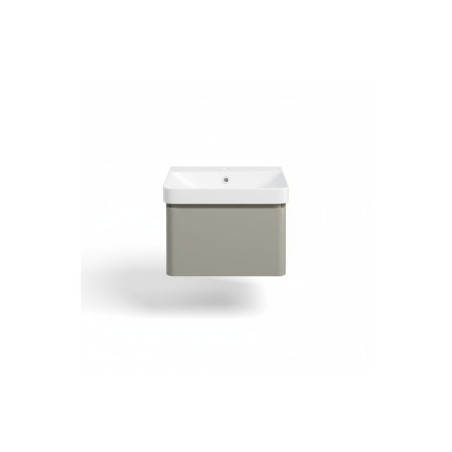 Cosmo 500mm Wall Hung 1 Drawer Basin Unit & Basin - Matt Lat