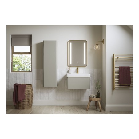 Cosmo 500mm Wall Hung 1 Drawer Basin Unit & Basin - Matt Lat