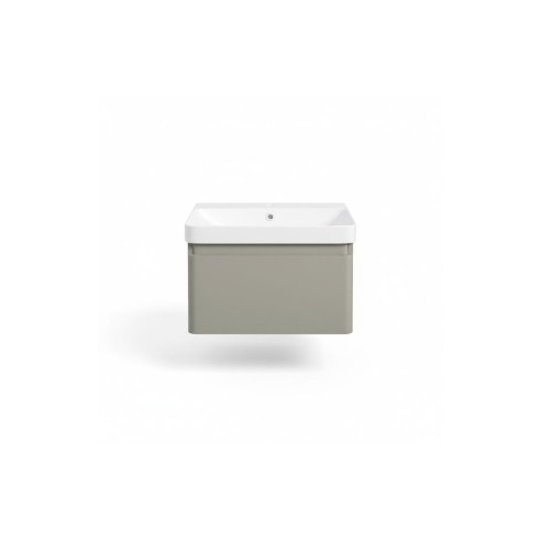 Cosmo 605mm Wall Hung 1 Drawer Basin Unit & Basin - Matt Lat