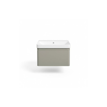 Cosmo 605mm Wall Hung 1 Drawer Basin Unit & Basin - Matt Lat