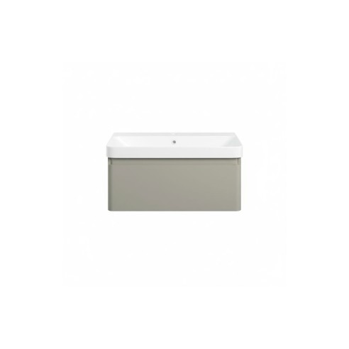 Cosmo 805mm Wall Hung 1 Drawer Basin Unit & Basin - Matt Lat