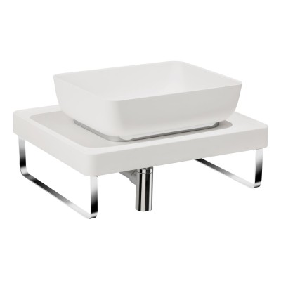 Abode Tableau/Cava Shelf & Tablet Basin Set - Chalk White w/