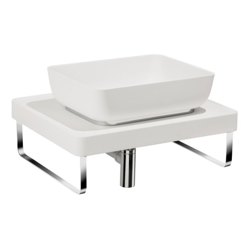 Abode Tableau/Cava Shelf & Tablet Basin Set - Chalk White w/