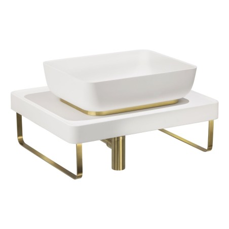 Abode Tableau/Cava Shelf & Tablet Basin Set - Chalk White w/