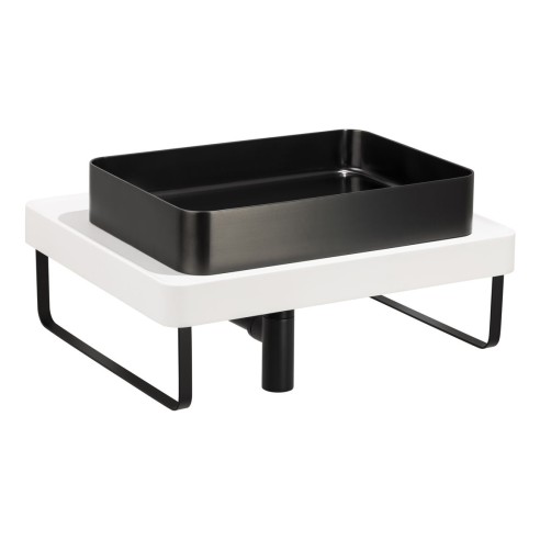 Abode Tableau/Iox Shelf & Tablet Basin Set - Chalk White w/M