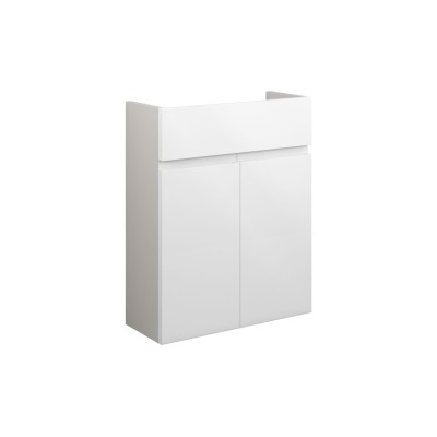 Bau 500mm Slim Basin Unit - White Gloss (Grey Cab) | Vanity
