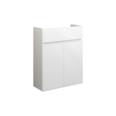 Bau 500mm Slim Basin Unit - White Gloss (Grey Cab) | Vanity
