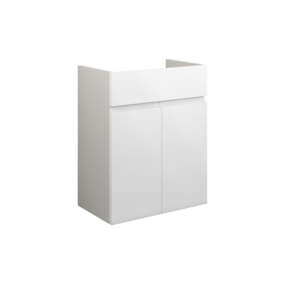 Bau 500mm Standard Basin Unit - White Gloss (Grey Cab) | Van