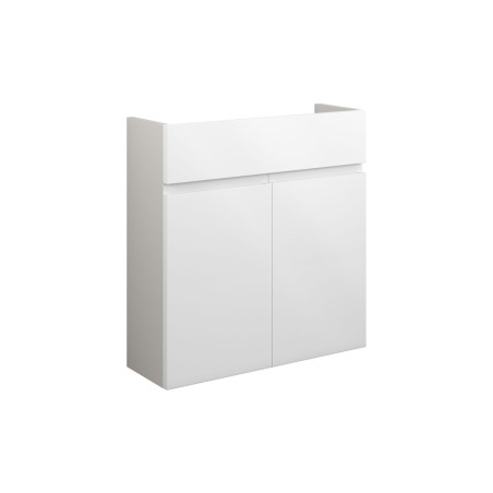 Bau 600mm Slim Basin Unit - White Gloss (Grey Cab) | Vanity