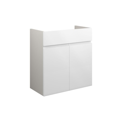 Bau 600mm Standard Basin Unit - White Gloss (Grey Cab) | Van