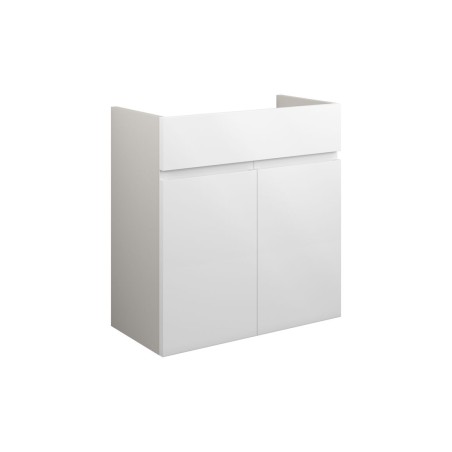 Bau 600mm Standard Basin Unit - White Gloss (Grey Cab) | Van