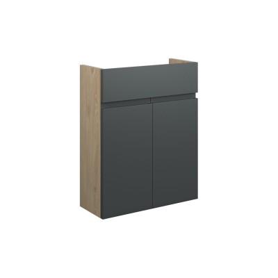 Bau 500mm Slim Basin Unit - Matt Graphite Grey (Oak Cab) | V