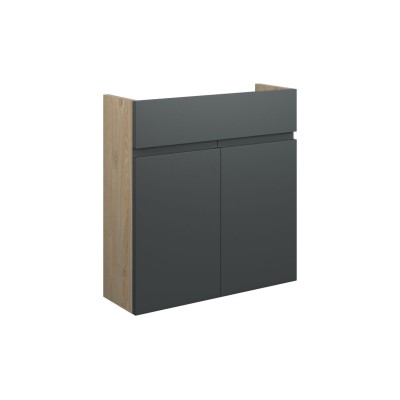 Bau 600mm Slim Basin Unit - Matt Graphite Grey (Oak Cab) | V