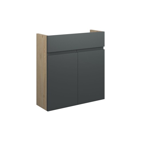 Bau 600mm Slim Basin Unit - Matt Graphite Grey (Oak Cab) | V