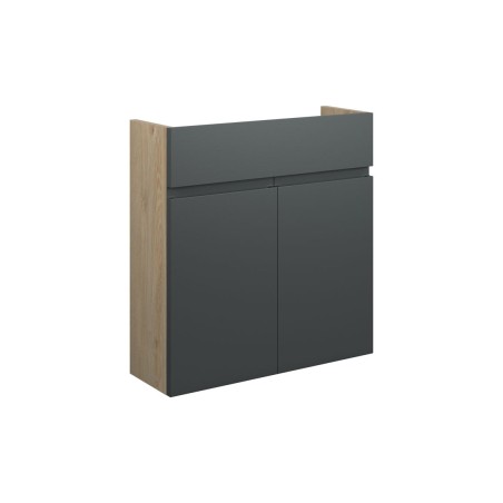 Bau 600mm Slim Basin Unit - Matt Graphite Grey (Oak Cab) | V
