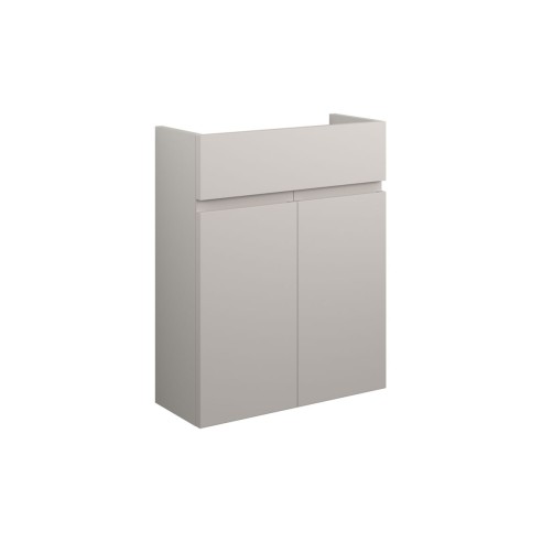 Bau 500mm Slim Basin Unit - Matt Dove Grey (Grey Cab) | Vani