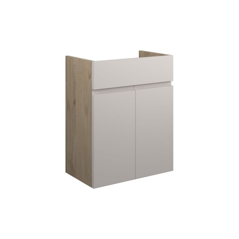 Bau 500mm Standard Basin Unit - Matt Dove Grey (Oak Cab) | V