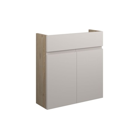 Bau 600mm Slim Basin Unit - Matt Dove Grey (Oak Cab) | Vanit
