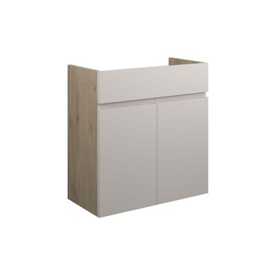 Bau 600mm Standard Basin Unit - Matt Dove Grey (Oak Cab) | V