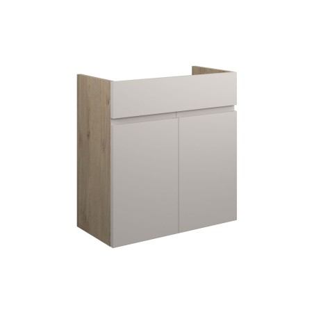 Bau 600mm Standard Basin Unit - Matt Dove Grey (Oak Cab) | V