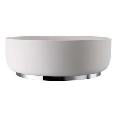 Abode Cava Round Basin Plinth - Chrome | Basins | BathroomKi 2