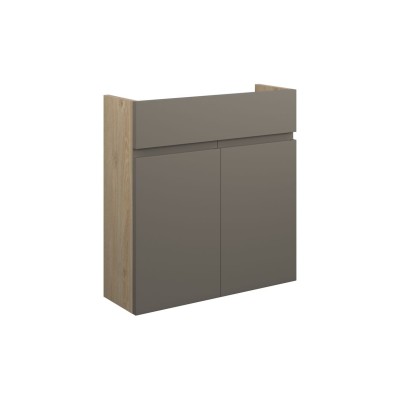 Bau 600mm Slim Basin Unit - Matt Stone (Oak Cab) | Vanity Un