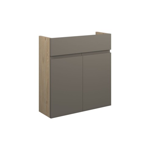 Bau 600mm Slim Basin Unit - Matt Stone (Oak Cab) | Vanity Un