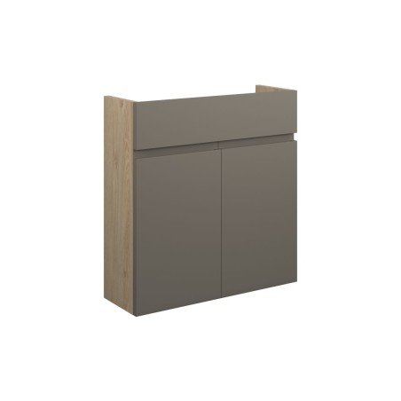 Bau 600mm Slim Basin Unit - Matt Stone (Oak Cab) | Vanity Un