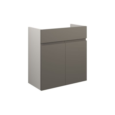 Bau 600mm Standard Basin Unit - Matt Stone (Grey Cab) | Vani