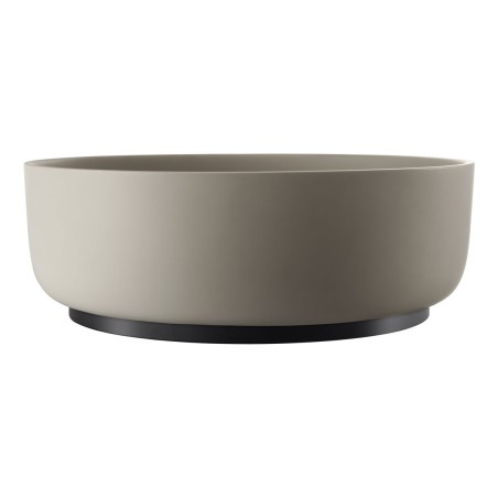 Abode Cava Round Basin Plinth - Matt Black | Basins | Bathro