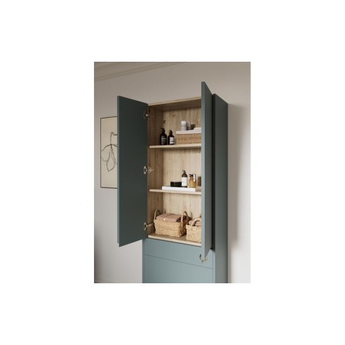Bau 500mm Slim Basin Unit - Matt Green Camo (Oak Cab) | Vani