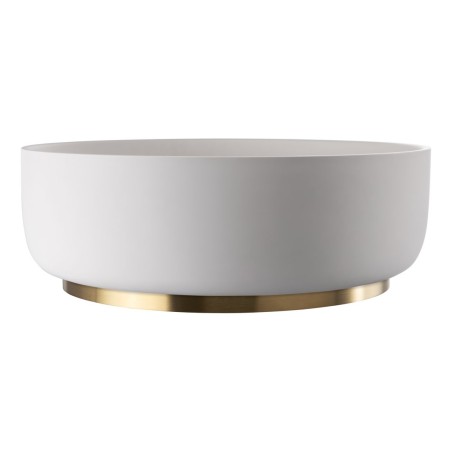 Abode Cava Round Basin Plinth - Brushed Brass | Basins | Bat