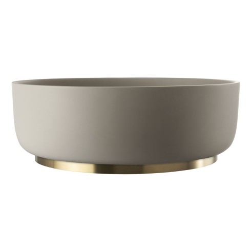 Abode Cava Round Basin Plinth - Brushed Brass | Basins | Bat