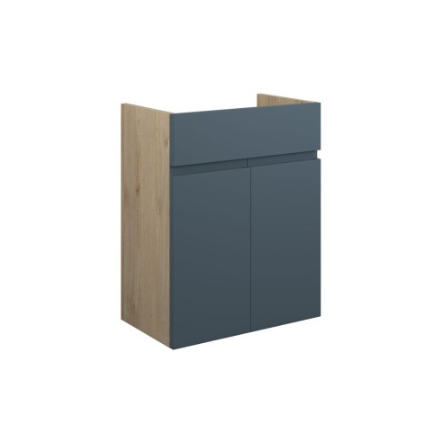 Bau 500mm Standard Basin Unit - Matt Arley Blue (Oak Cab) |