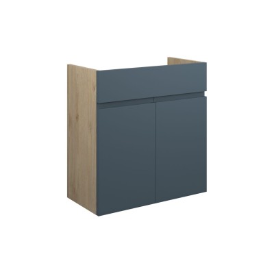 Bau 600mm Standard Basin Unit - Matt Arley Blue (Oak Cab) |