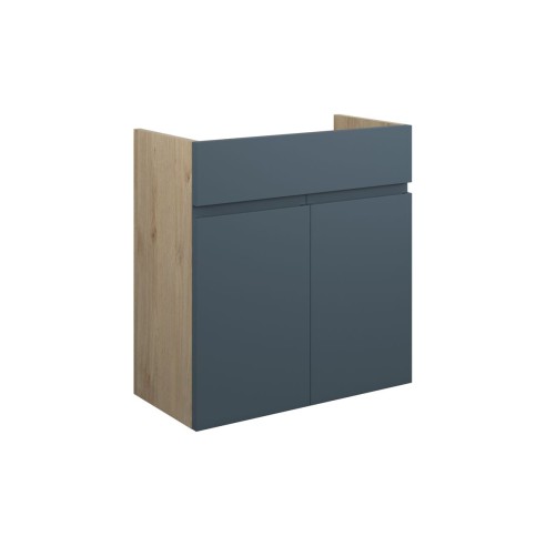 Bau 600mm Standard Basin Unit - Matt Arley Blue (Oak Cab) |