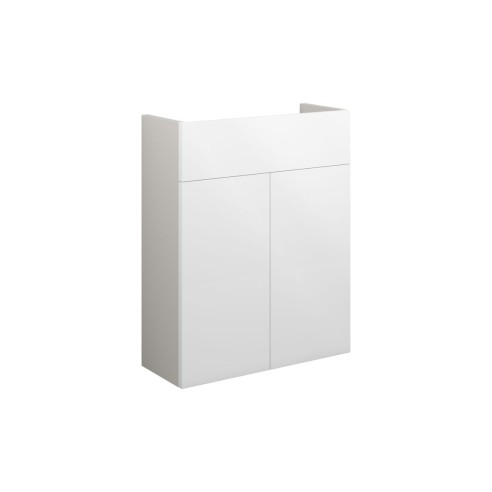 Envio 500mm Slim Basin Unit - White Gloss (Grey Cab) | Vanit