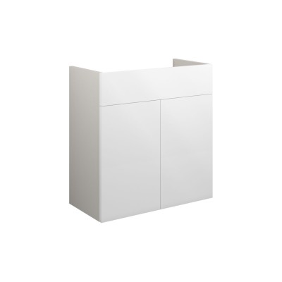 Envio 600mm Standard Basin Unit - White Gloss (Grey Cab) | V