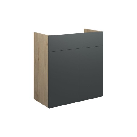 Envio 600mm Standard Basin Unit - Matt Graphite Grey (Oak Ca