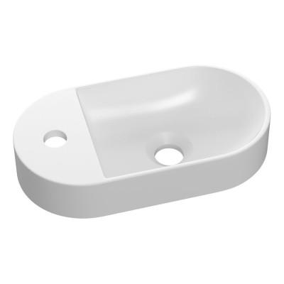 Carice 380x200mm Mini Resin Washbowl - White | Basins | Bath