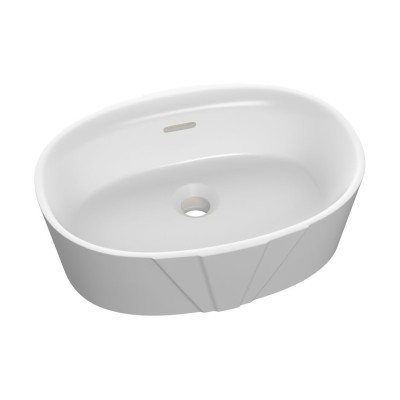 Fabio 460x320mm Resin Washbowl - White | Basins | BathroomKi
