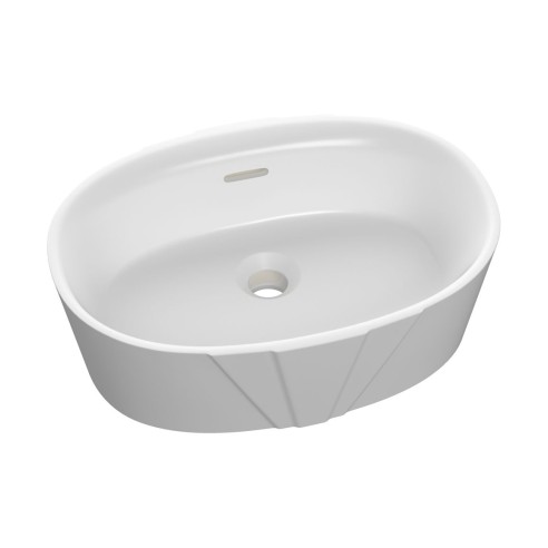 Fabio 460x320mm Resin Washbowl - White | Basins | BathroomKi