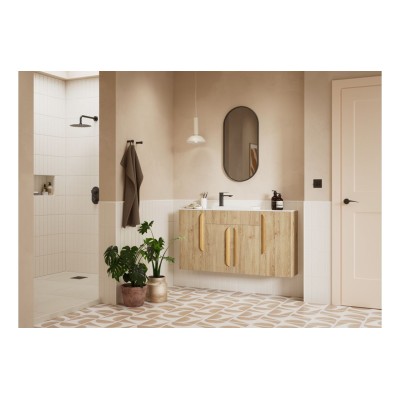 Envio 600mm Slim Basin Unit - Havana Oak (Oak Cab) | Vanity 2