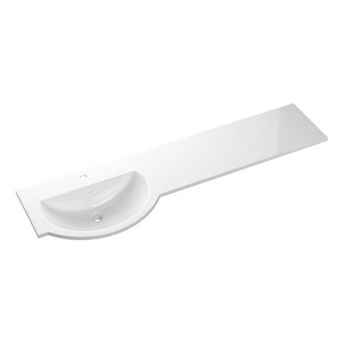 1544mm Standard Round One-Piece Basin & Overflow Ring - Left