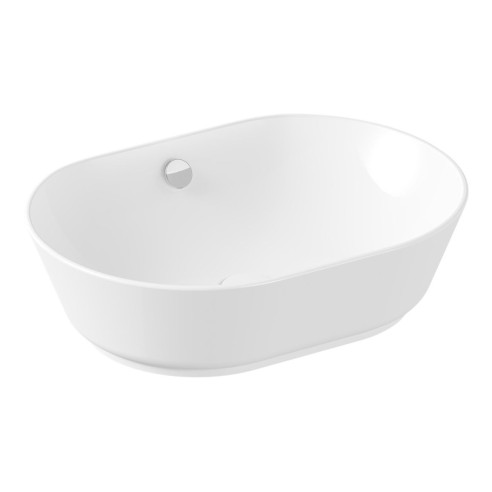 VitrA Geo 545x400mm 0TH Basin w/Overflow - White | Basins |