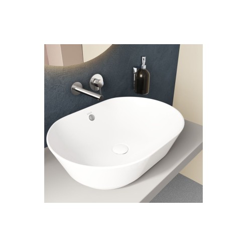 VitrA Geo 545x400mm 0TH Basin w/Overflow - White | Basins |