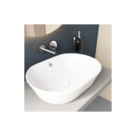 VitrA Geo 545x400mm 0TH Basin w/Overflow - White | Basins |