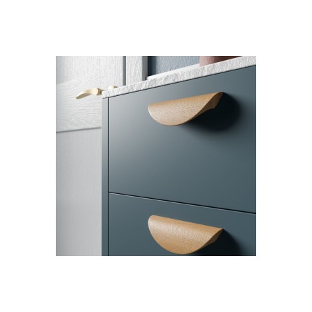 Envio 500mm Standard Basin Unit - Matt Arley Blue (Oak Cab)