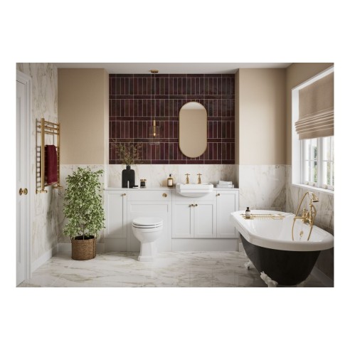 Anibel 500mm Slim Basin Unit - Matt White (Grey Cab) | Vanit