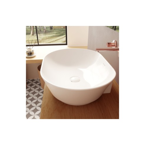 VitrA Geo 545x400mm 0TH Basin (No Overflow) - White | Basins
